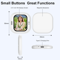 Dispositivo Magnetico per Mirroring Wireless dello Schermo per iPhone e Android, Visualizzazione in Tempo Reale della Fotocamera Posteriore, Monitor per Selfie e Streaming Live