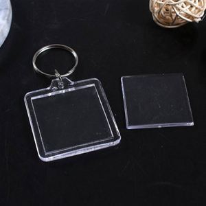 Hot Selling Shape Picture Holder Keychain Diy Clear Plastic Acrylic Blank Photo Frame Key Chain Pendant Custom Promotional <b>Gifts</b> - Product Image 4