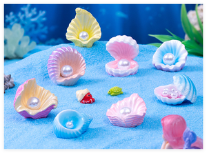 3D minyatür şekil reçine sanat deniz kabukları inci kabuklu okyanus plaj kum <span class=keywords><strong>Mermaid</strong></span> akvaryum mikro manzara Diy süsler süslemeleri - Product Image 3