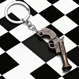 Portachiavi Vintage con Ciondolo a Forma di Mini Pistola in Lega, Regalo Personalizzato Creativo con Incisione Laser, Alla Moda e Trendy UV - Product Image 2