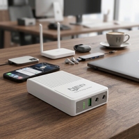 NIUNIU Baterai Cadangan Kapasitas Tinggi 18650 10400mAh 5V 12V UPS DC Fase Tunggal Portabel untuk Kamera CCTV Router WiFi