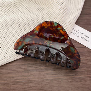 Pince à cheveux semi-circulaire en acétate, pinces à cheveux néon tendance pour femmes, pinces à cheveux incassables et solides pour cheveux épais - Product Image 5