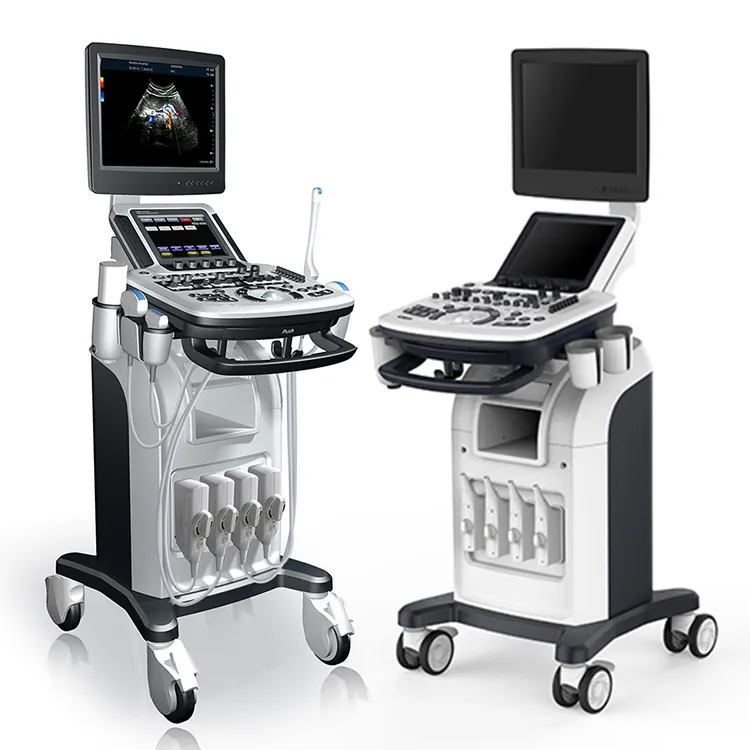 Sistema de diagnóstico de Hospital Médico, escáner de ultrasonido portátil, 3D, 4D, 5D, máquina de ultrasonido Doppler a Color con carro