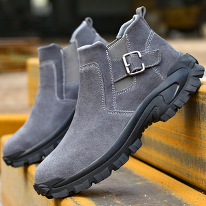 Chaussures de sécurité à embout d'acier pour hommes et femmes, bottes de travail en <span class=keywords><strong>daim</strong></span>, bottes de sécurité anti-perforation, chaussures de protection industrielles imperméables - Product Image 2