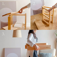 Étagère moderne simple, canapé de chambre à coucher, table basse, art, petite famille, table d'appoint multicouche