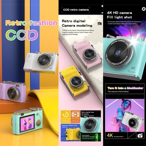 هدايا الأكثر مبيعًا كاميرا فيديو سيلفي عدسة مزدوجة تصوير فيديو محمول 16X تكبير صغير CCD للأطفال - Product Image 3