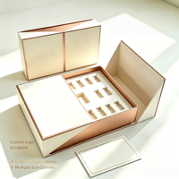 Boîtes cadeaux rigides en papier personnalisées pour les soins de la peau avec inserts en mousse sur mesure, plusieurs options de taille disponibles