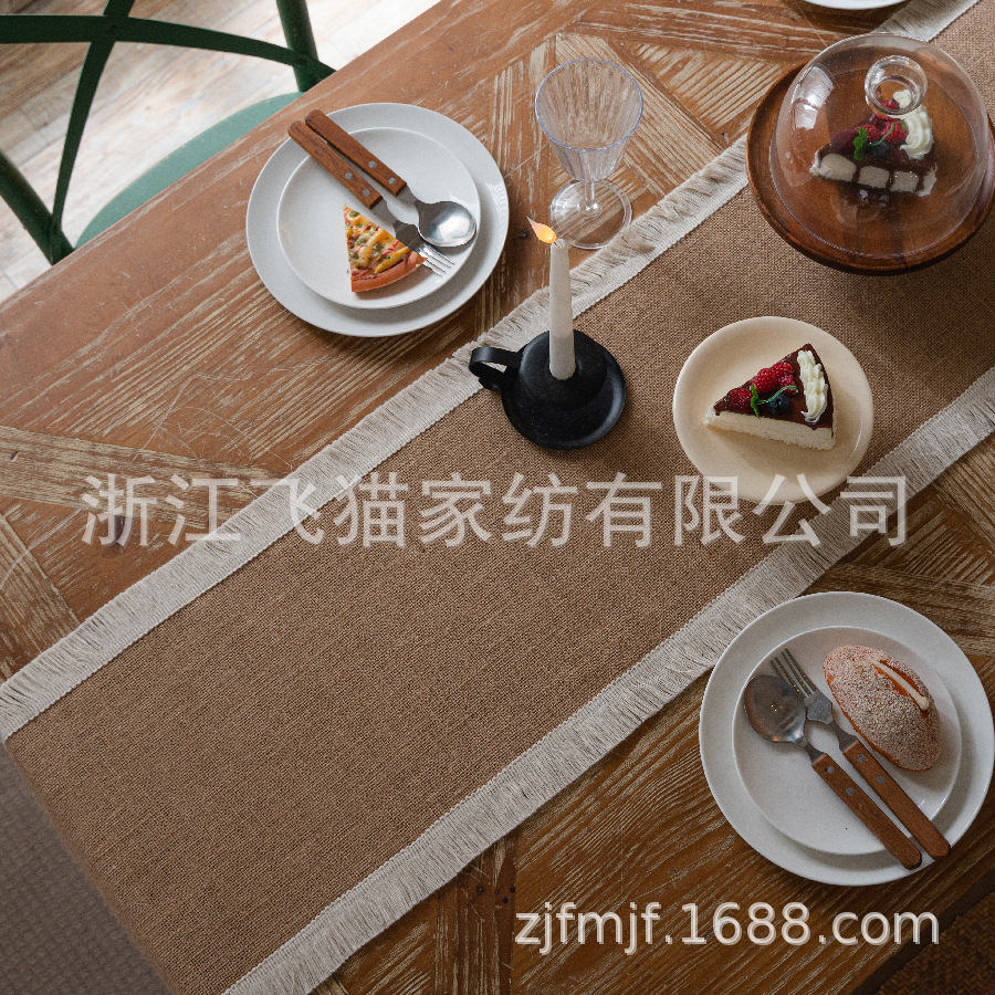 Poule beige marron en jute