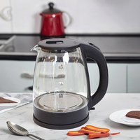 Appareils ménagers de cuisine bouilloire électrique 220V chauffe-eau sans fil théière chauffage électrique verre bouilloire électrique
