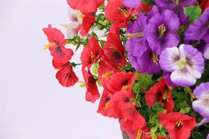 Canasta Colgante <span class=keywords><strong>de</strong></span> Flores Artificiales Premium al por Mayor, Ecológica, Resistente al Fuego, sin Olor, Resistente a los Rayos UV, <span class=keywords><strong>Planta</strong></span> Decorativa - Product Image 5