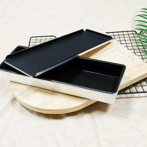 25 ס "מ קטן אלומיניום פיצה מגש אפיית מלבן פיצה - Product Image 5