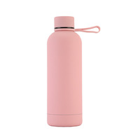 Bouteille d'eau mate en acier inoxydable 304 de 500 ml pour sport, petite ouverture, pour extérieur, collection 2023 Beauchy, vente chaude, avec revêtement en caoutchouc