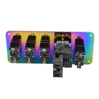 Panneau de commutation d'allumage avec bouton poussoir moteur, interrupteur à bascule 5 gangs 12V avec faisceau de câblage de relais et LED couleur pour voiture de course