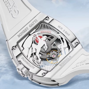 BG9002 Watch Men Carbon Fiber Men Skeleton Full <b>Automatic</b> Mechanical Watch Fashion Light Luxury Barrel <b>Wristwatch</b> - Product Image 5