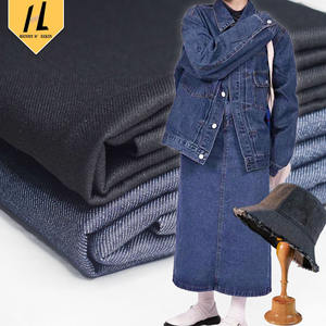 थोक 290gism लोचदार कपास पॉलिएस्टर टेन्डेक्स डेनिम खिंचाव बुना हुआ जींस कपड़े कच्चे खिंचाव डेनिम कपड़े - Product Image 1