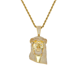 Caiooche Hot Bán Dây Xích Zircon Đá icedout Chúa Giêsu Mặt Dây Chuyền Chúa Giêsu Vòng Cổ Cho Phụ Nữ Người Đàn Ông Hip-Hop Đồ Trang Sức - Product Image 4