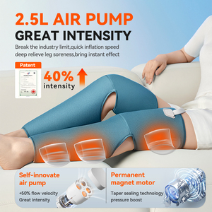 Tùy chỉnh sản xuất thể thao lưu thông và thư giãn với nhiệt bê khác sản phẩm massage không khí nén chân Massager - Product Image 4