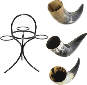 Tasses à café noires en céramique personnalisées corne à boire Viking scellée et sûre pour bar médiéval du fabricant indien - Product Image 6