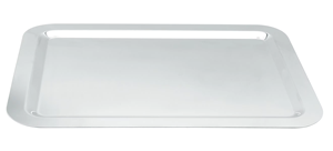 ถาดเสิร์ฟบุฟเฟ่ต์สแตนเลสทรงรีด้ามจับแบบต่ำทำจากเงิน - Product Image 6