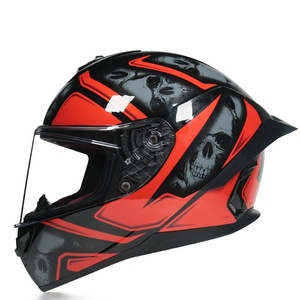 Juga [2025 kualitas tinggi DOT helm sertifikasi ABS helm wajah penuh LOGO disesuaikan lensa dilapisi helm sepeda motor - Product Image 6