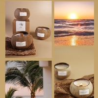Bougie parfumée artisanale en cire de soja, en coquille de noix de coco naturelle, aromathérapie, niche premium, écologique, décoration de chambre, cadeau de fête