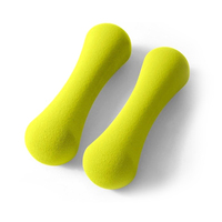 Haltères en forme d'os avec revêtement vinyle 0,5 kg 1 kg 2 kg 3 kg en fonte massif pour entraînement de fitness à domicile, musculation des bras, durables