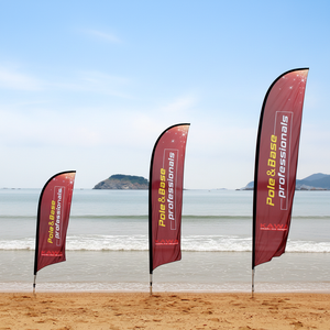 Drapeau de plage promotionnel écologique lavable de 2,8 m en forme de goutte d'eau pour le marketing <span class=keywords><strong>immobilier</strong></span> – Fabricant de premier plan - Product Image 2