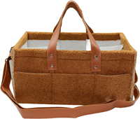 Panier à couches rectangulaire en polaire Teddy, grande capacité, écologique, portable, doux, durable, avec poignée, pour table à langer de la crèche