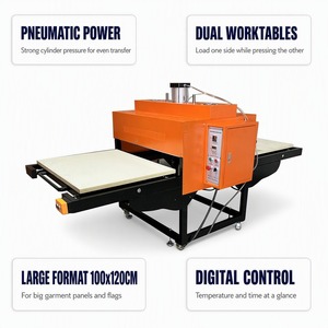 High Quality New MYEKOO Semi Automatic Double Station Pneumatic Heat Press Machine T-Shirt Garment Sublimation Printing