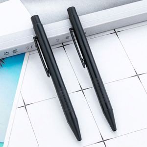 New 1.0Mm Black Metal Ballpoint With Custom Logo Creative Rotating Advertising Promotional Gift <b>Pen</b> - Product Image 2