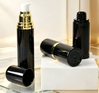 Flacon pompe sans air en plastique de luxe vide de 15 ml, 30 ml, 50 ml, 80 ml, 100 ml pour cosmétiques et soins de la peau, double flacon en plastique