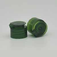 Usine Vente Lisse Fermeture Distributeur Bouteilles Couvercle 20 mm 24 mm 28 mm 410 Cosmétique pp Plastique Vert Olive Vis Flip Top Caps