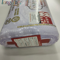 Harga pabrik Longhitex 90% poliester 10% katun Tc kain Poplin 36 "putih 186 Karubo Kurapo Tetalon setelan baju anak laki-laki