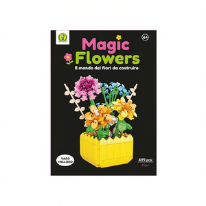 <b>Magic</b> Flowers <b>Mixed</b> Flower Construction Kit 499 Pieces Vase Included 6+ Years - Product Image 3