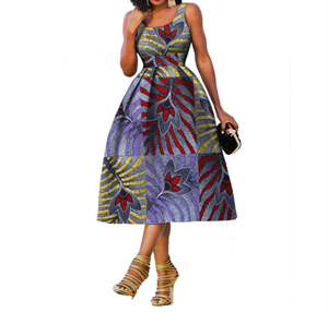 2022 chine grossiste femme élégante patineuse <span class=keywords><strong>africaine</strong></span> midi fête Ankara robe de cire <span class=keywords><strong>africaine</strong></span> - Product Image 2