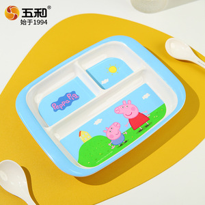 Five And Harmony Childrens Melamine Divided Plate 3 Compartment Cartoon Design For 2-4 Years Kids Dining Tray - Product Image 4