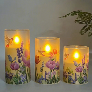 결혼식, 생일, 파티, 크리스마스 및 가정 장식용 원격 기능 PILLAPlastic 무염 촛불 3개 세트 LED 촛불 - Product Image 3