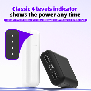 Batería Externa Pequeña con Cuatro Indicadores de Carga, Doble USB, Ultra Delgada y Portátil de 10000mAh para Actividades al Aire Libre - Product Image 2