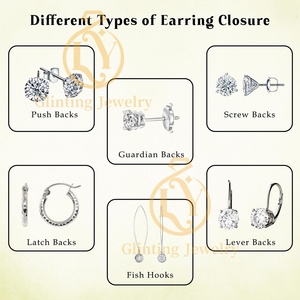 <span class=keywords><strong>Pendientes</strong></span> de Diamantes Cultivados en Laboratorio con Corte Corazón, Certificados por IGI, de Oro Fino de 10K, 14K y 18K, para Mujer - Product Image 6