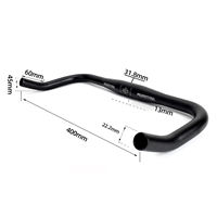 Guidon de vélo de route en alliage d'aluminium 31,8 mm, léger, durable et ergonomique pour vélo à pignon fixe et cyclisme