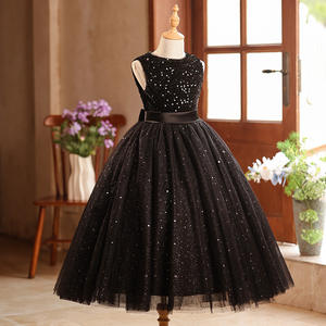 Vestido de Princesa Negro <span class=keywords><strong>para</strong></span> Niñas <span class=keywords><strong>y</strong></span> Adolescentes, Modelo S4133L, <span class=keywords><strong>para</strong></span> Coro de Violines, Actuaciones de <span class=keywords><strong>Piano</strong></span> <span class=keywords><strong>y</strong></span> Orquesta, <span class=keywords><strong>Bodas</strong></span> - Product Image 3