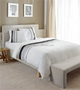 Produttore 100% <span class=keywords><strong>set</strong></span> di biancheria da letto in tessuto di cotone 300TC lenzuola in cotone a righe tinta unita copripiumini - Product Image 5