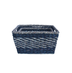 Paniers de rangement vintage écologiques faits à la main rustiques élégants et fonctionnels Garniture de corde naturelle Organisation domestique tissée - Product Image 1