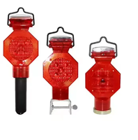 Barrière stroboscopique à LED à énergie solaire haute intensité en plastique réfléchissant prismatique PC + ABS