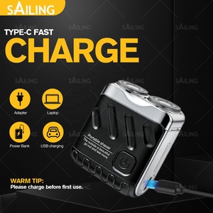 Afeitadora eléctrica portátil SR9-1003-2SAILING para hombres, carga USB-C, maquinilla de <span class=keywords><strong>afeitar</strong></span> rotativa dual, máquina de <span class=keywords><strong>afeitar</strong></span> inalámbrica compacta de viaje. - Product Image 3