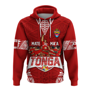 Tùy chỉnh tonga Rugby hoodie Mate maa tonga chiến binh Thiết kế thời trang áo thun giản dị - Product Image 1