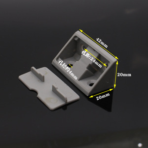 <b>Plastic</b> Corner <b>Bracket</b> 42x20x20mm White Durable For Furniture Cabinet Support - Product Image 1