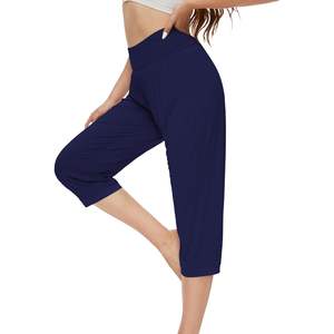 Pantalones de Pijama Capri Personalizados para Mujer, Viscosa de Bambú, Pantalones Casuales para Estar en Casa, Tallas S-XXL - Product Image 2