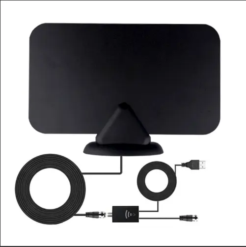 Fabbrica direttamente alimentazione interna pellicola nera antenna tv digitale hdtv antenna con connettore IEC maschio