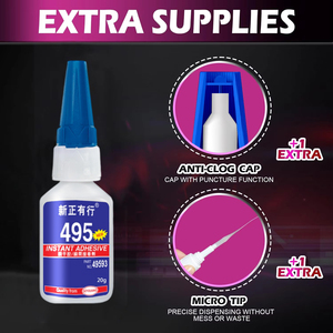 Thương Mại Toàn Cầu Keo 401/406/495 Trong Suốt Không Mùi Không Độc Hại Cho Thiết Bị Y Tế Điện Tử Lắp Ráp Siêu Keo - Product Image 4